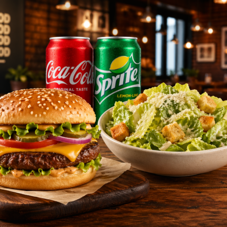 Burger and Salad Duo